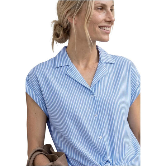 Street One Blue Cotton Shortsleeve Shirt Street One