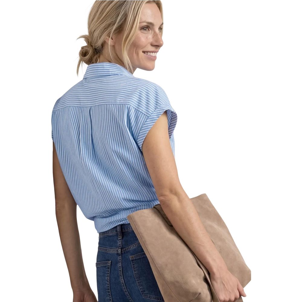 Street One Blue Cotton Shortsleeve Shirt Street One