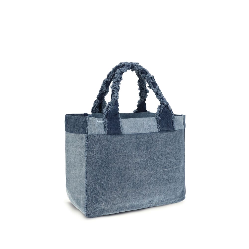 Ganni Blue Cotton Handbag Ganni