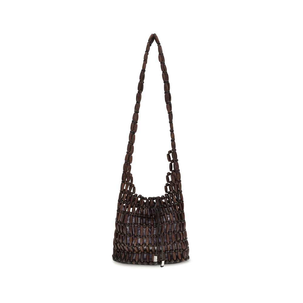 Staud Brown Wood Shoulder Bag Staud
