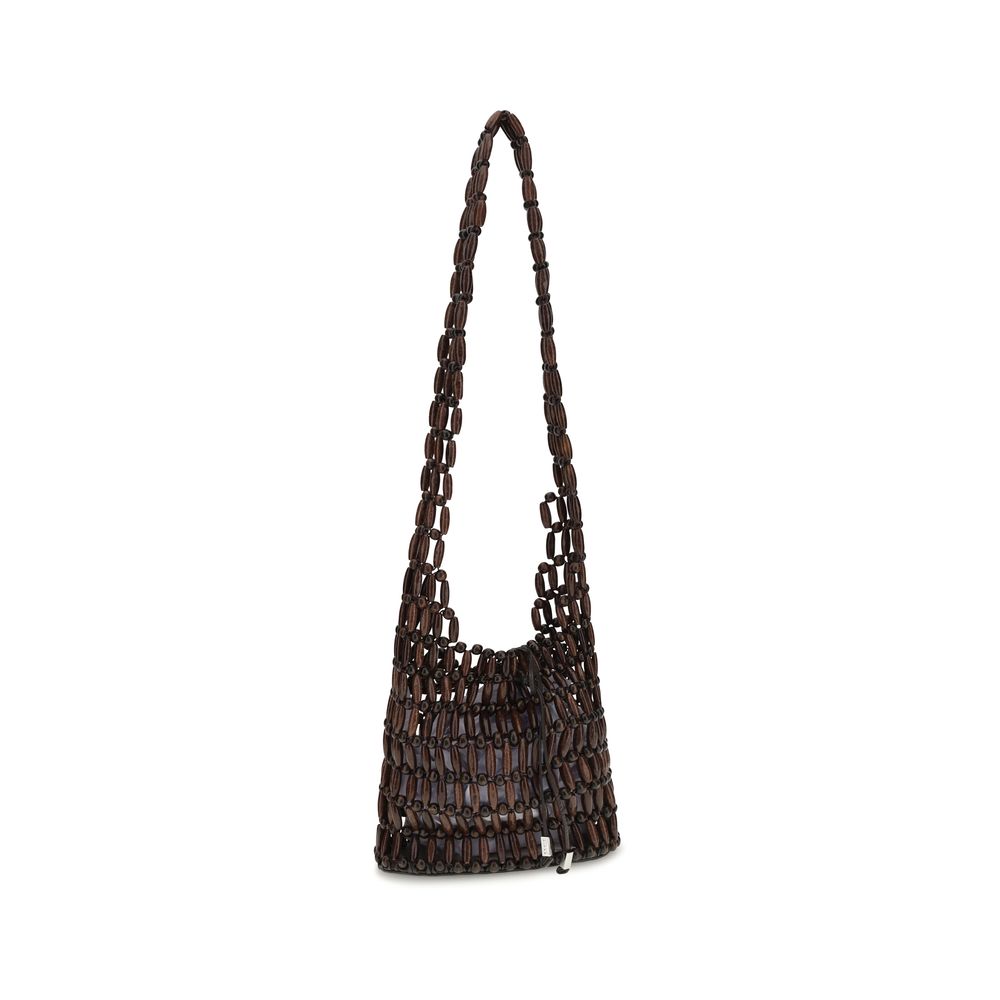 Staud Brown Wood Shoulder Bag Staud