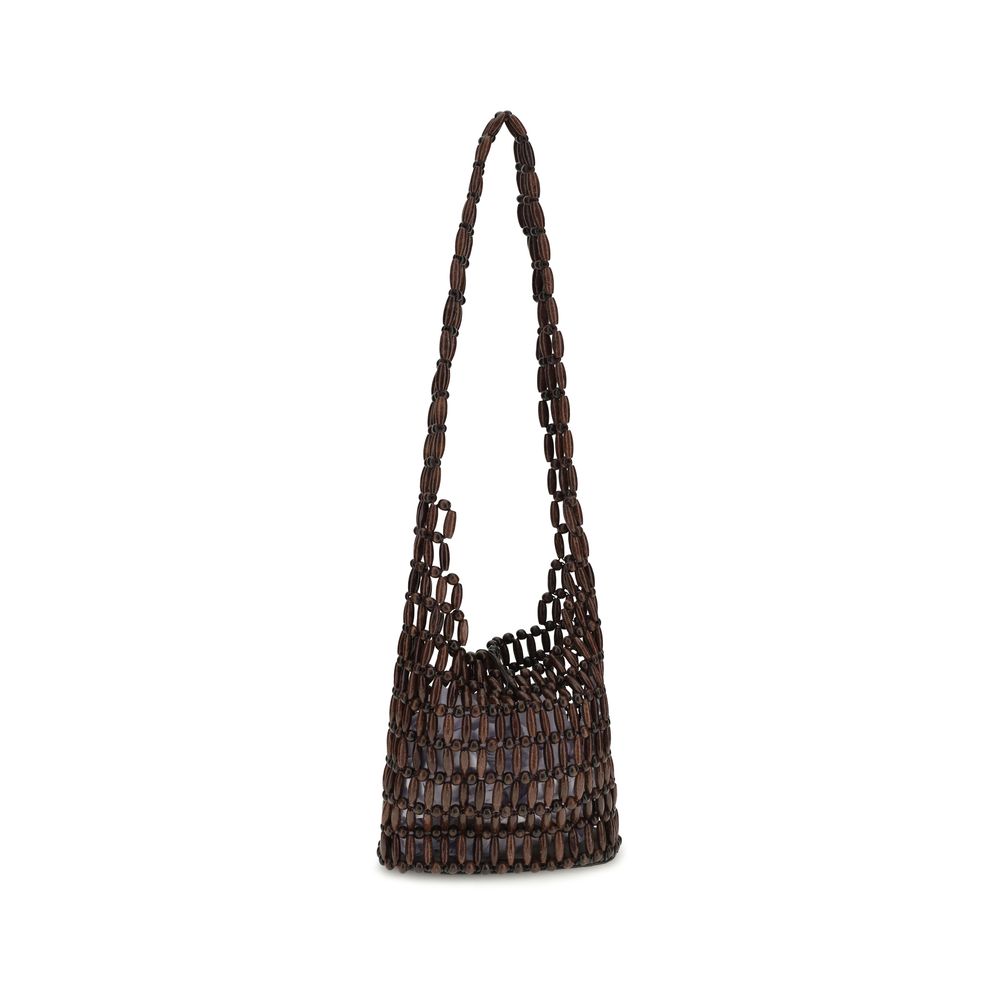Staud Brown Wood Shoulder Bag Staud