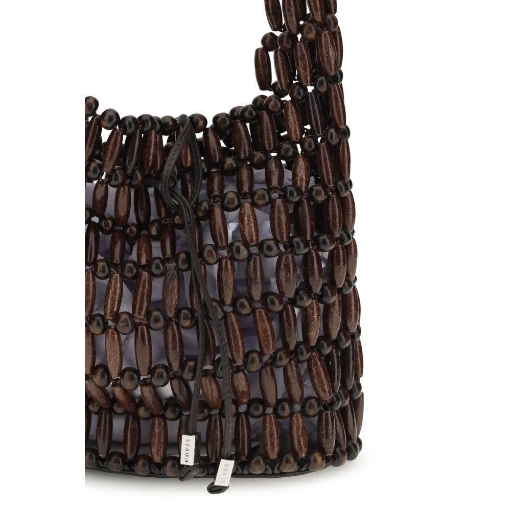 Staud Brown Wood Shoulder Bag Staud
