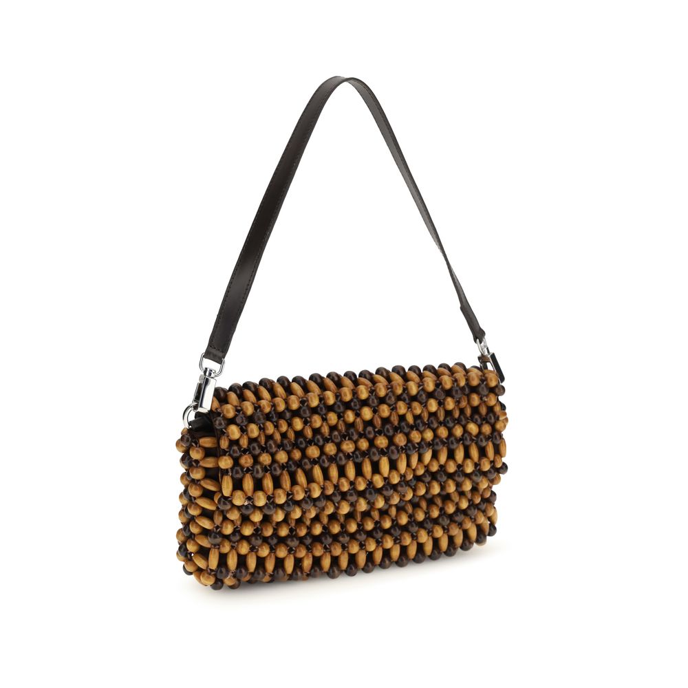 Staud Brown Wood Shoulder Bag Staud