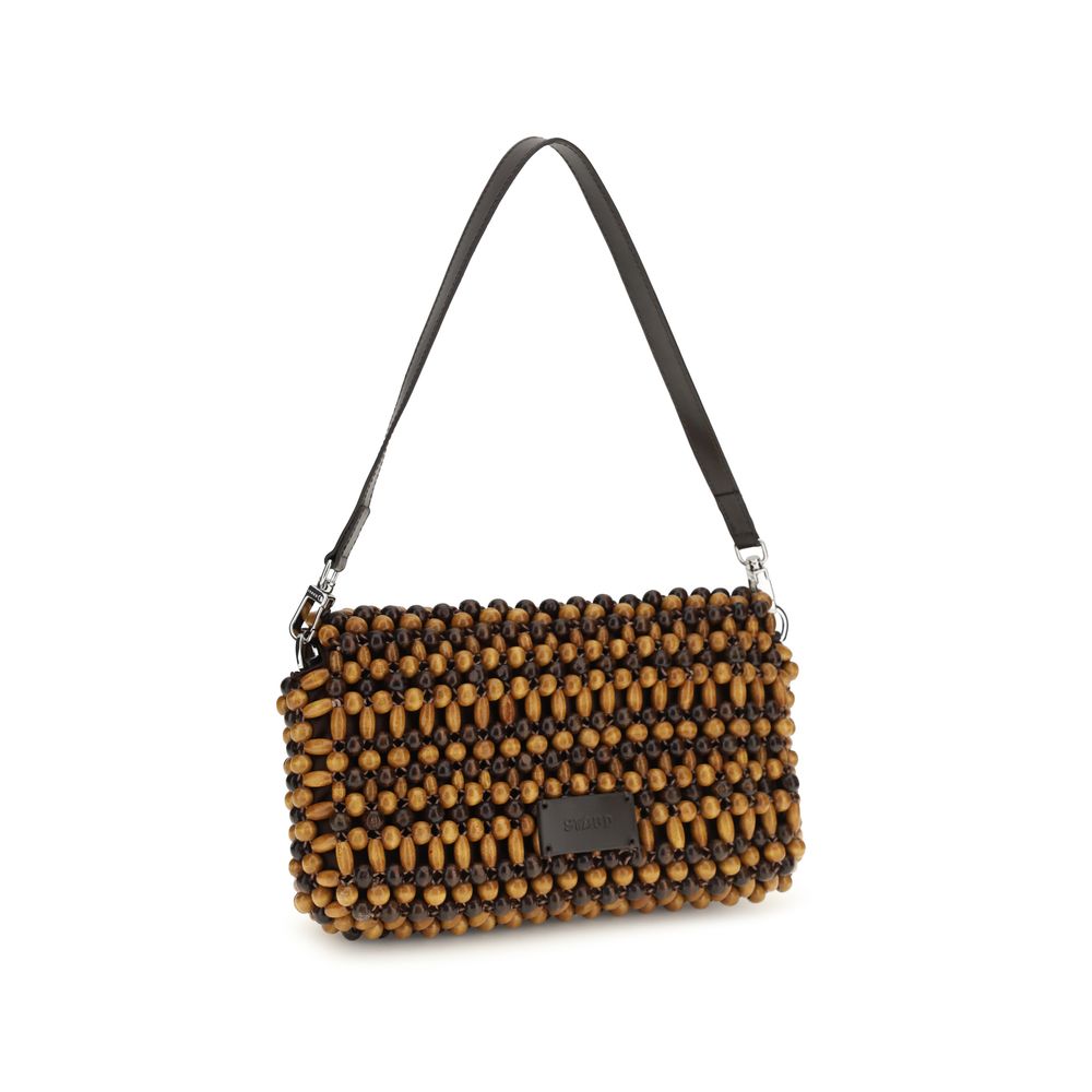 Staud Brown Wood Shoulder Bag Staud