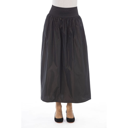 Alpha Studio Brown Polyester Women Skirt Alpha Studio