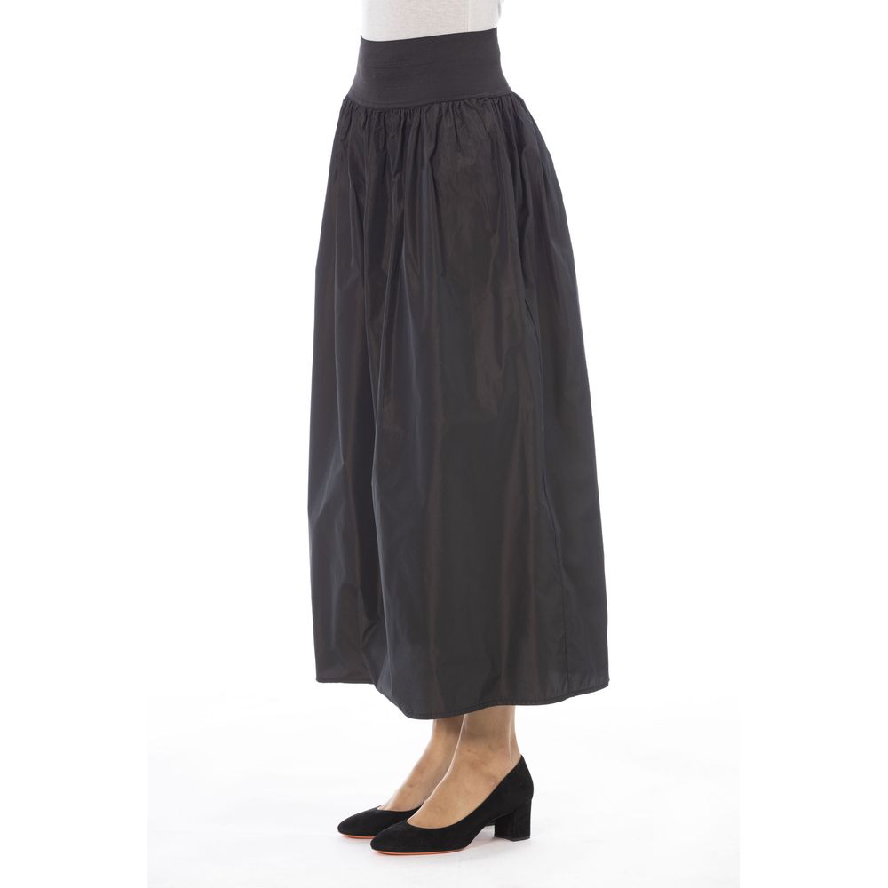 Alpha Studio Brown Polyester Women Skirt Alpha Studio