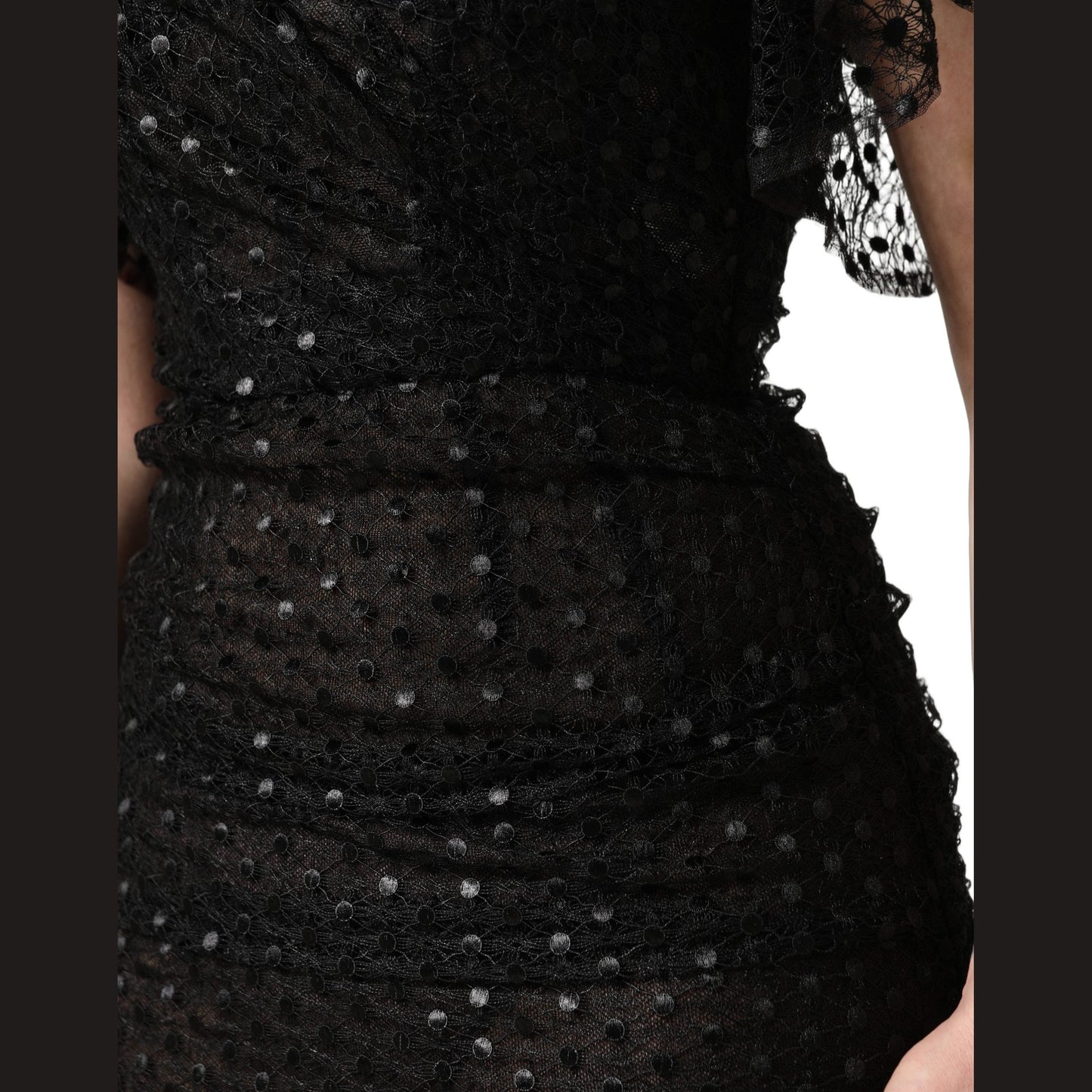 Dolce & Gabbana Black Sequinned Mermaid Evening Gown Dress