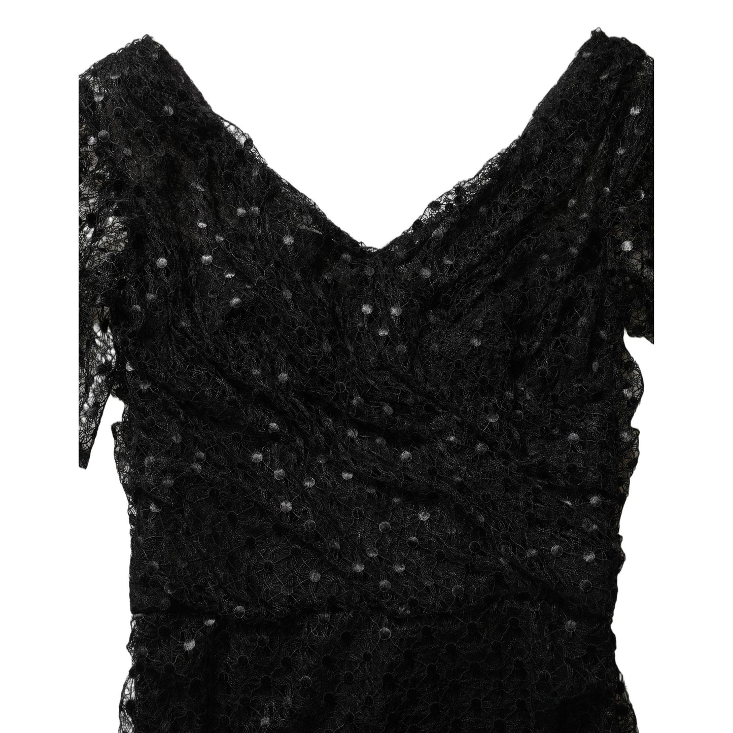 Dolce & Gabbana Black Sequinned Mermaid Evening Gown Dress