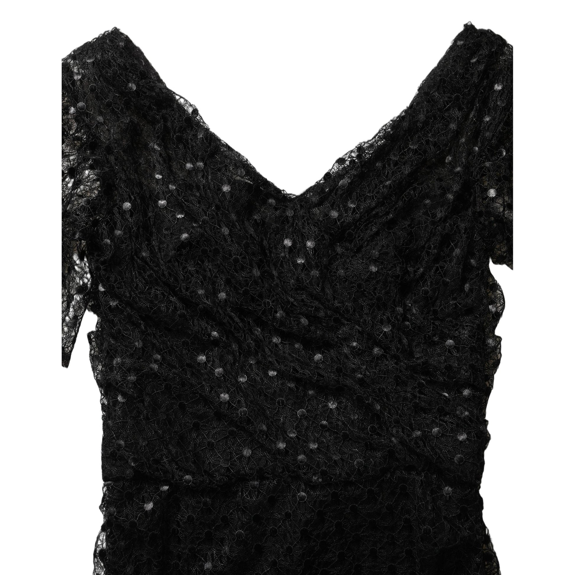 Dolce & Gabbana Black Sequinned Mermaid Evening Gown Dress