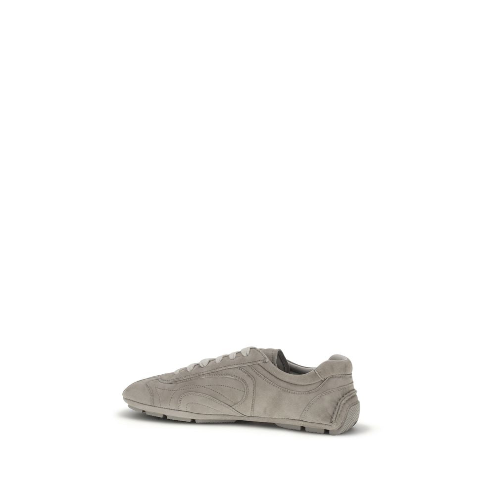 Prada Beige Calf Leather Bos Taurus Athletic Sneakers Prada