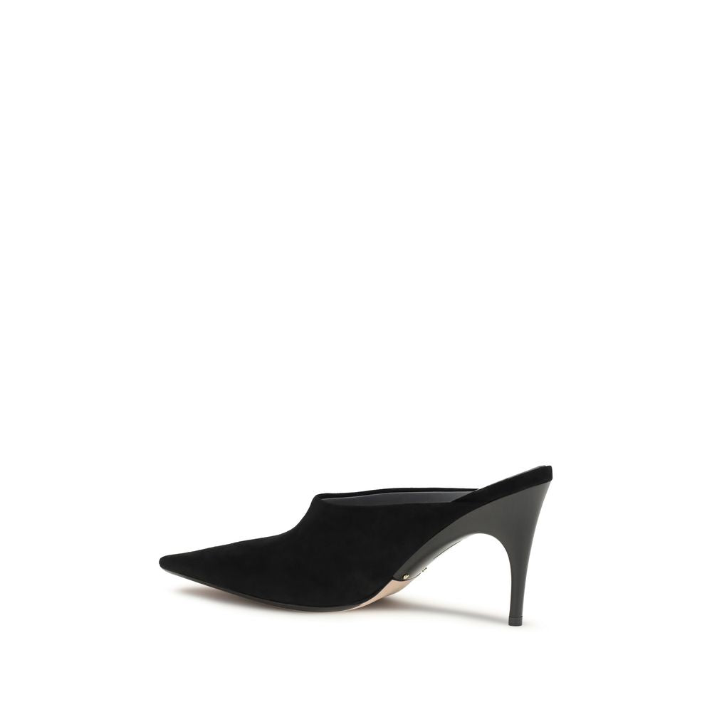 Balenciaga Black Suede Leather Mules Balenciaga