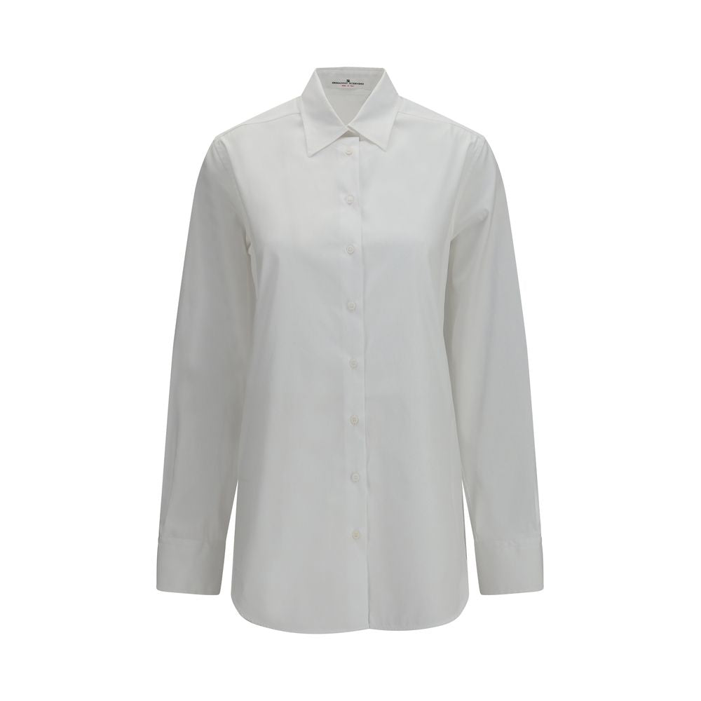 Ermanno Scervino White Cotton Dress Shirt Ermanno Scervino