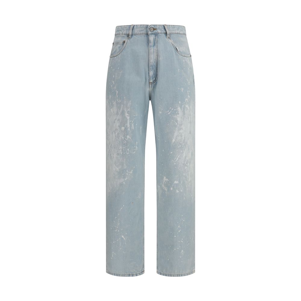 MM6 Blue Cotton Straight-Leg Jeans MM6