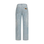 MM6 Blue Cotton Straight-Leg Jeans MM6