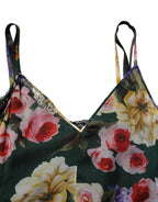 Dolce & Gabbana Multicolor Floral Print Sleeveless Mini Dress