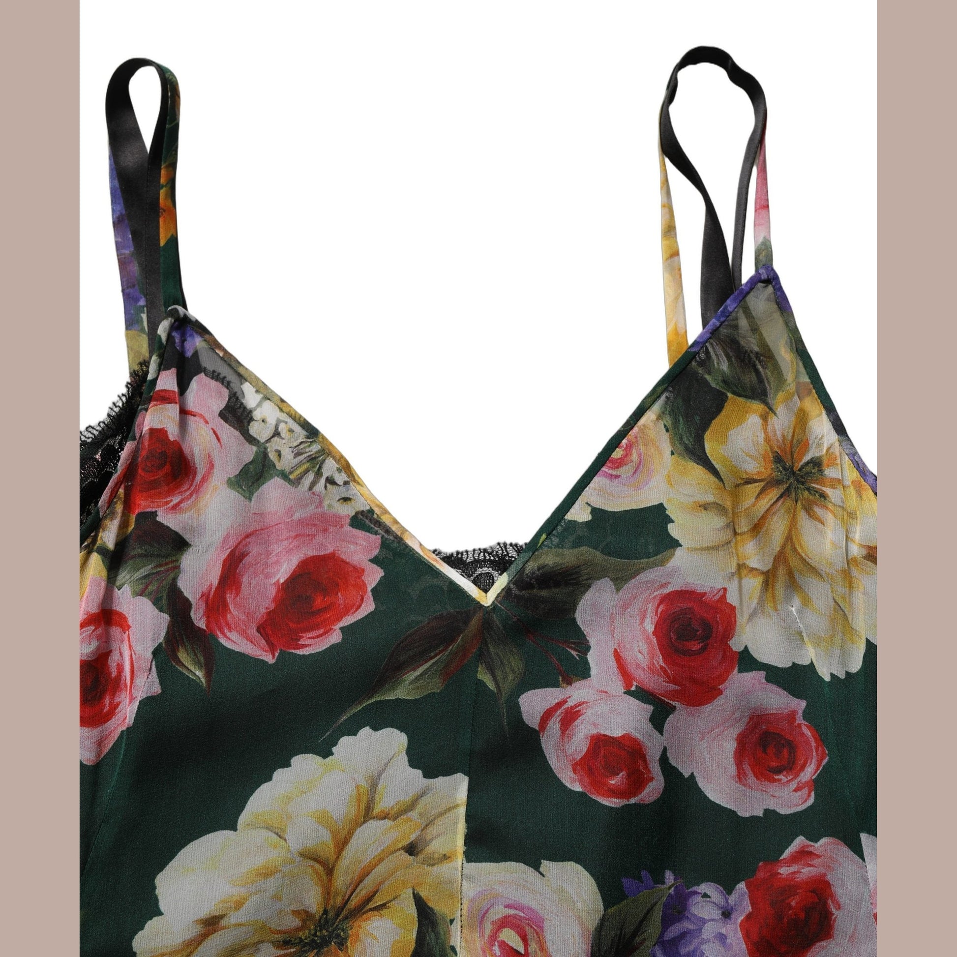 Dolce & Gabbana Multicolor Floral Print Sleeveless Mini Dress