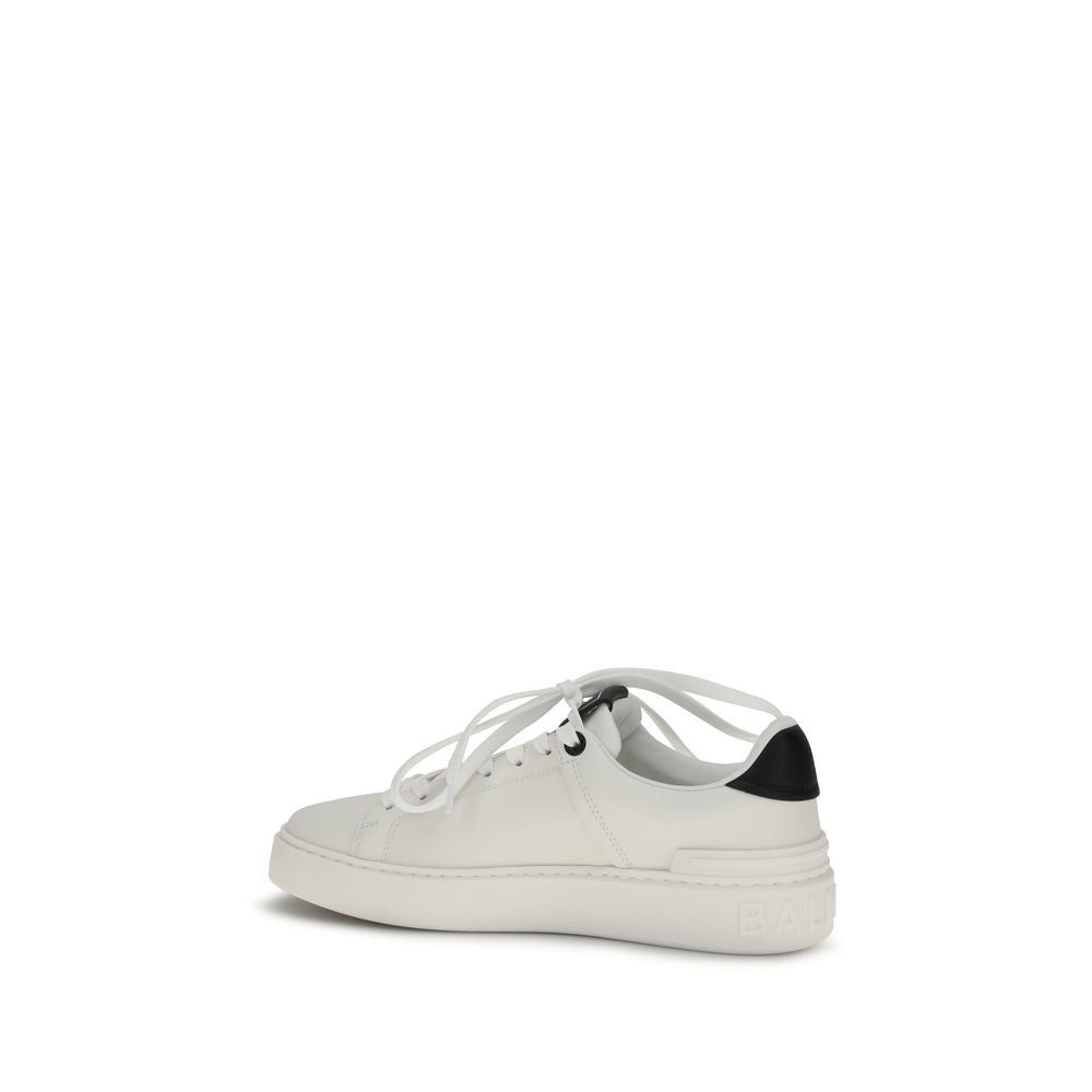 Balmain Black Calf Leather Bos Taurus Low Top Sneakers Balmain