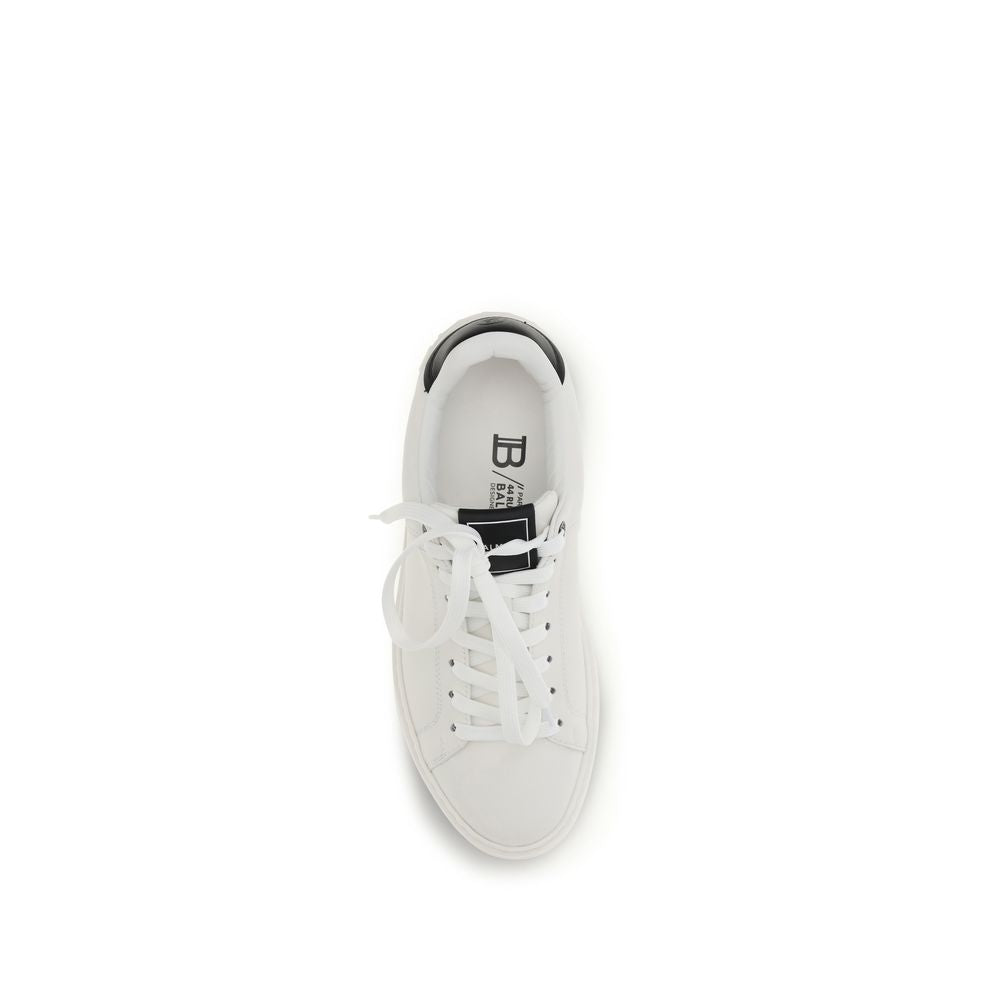 Balmain Black Calf Leather Bos Taurus Low Top Sneakers Balmain