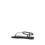 MACH & MACH Black Rubber Flat Sandals - Eljoys Fashion 