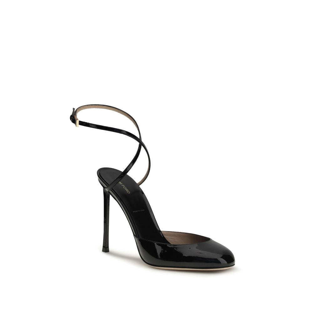 Tom Ford Black Calf Leather Bos Taurus High Heel Pumps - Eljoys Fashion 