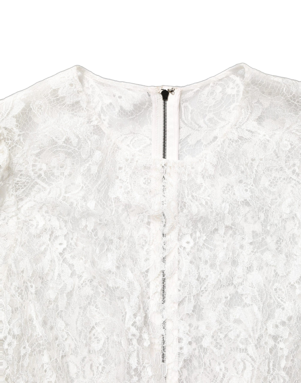 Dolce & Gabbana White Lace Top Embellished Black Skirt Dress