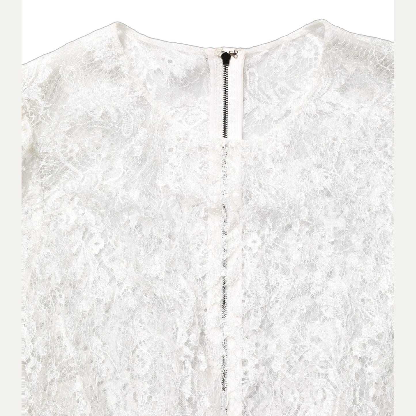Dolce & Gabbana White Lace Top Embellished Black Skirt Dress