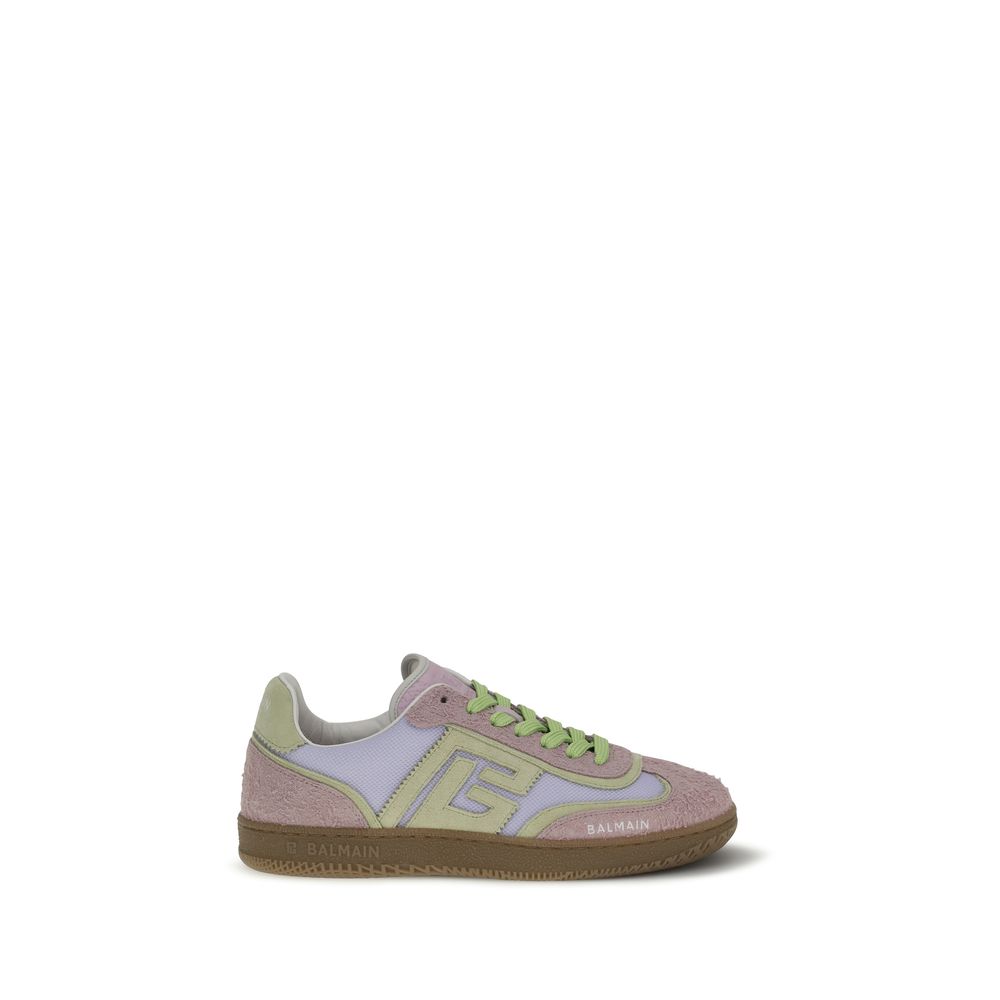 Balmain multicolor calf leather Bos Taurus athletic sneakers with stylish design and vibrant color accents.