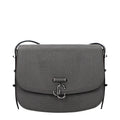 Jimmy Choo gray leather crossbody bag with adjustable strap and sleek design, perfect for stylish everyday use.
