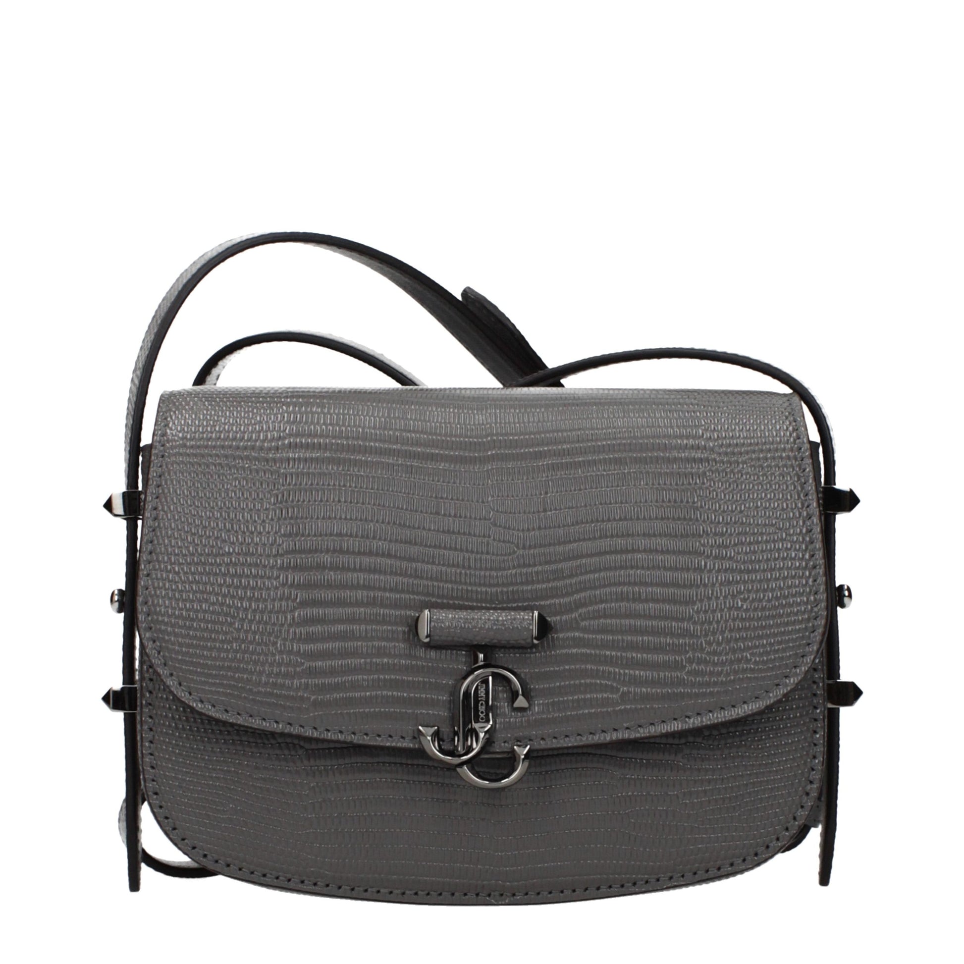 Jimmy Choo Gray Leather Shoulder Bag Jimmy Choo