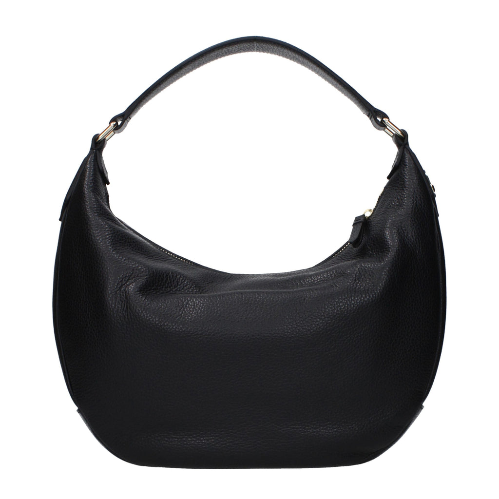 Jimmy Choo black leather shoulder bag with sleek design and silver hardware, featuring a spacious interior and adjustable strap.