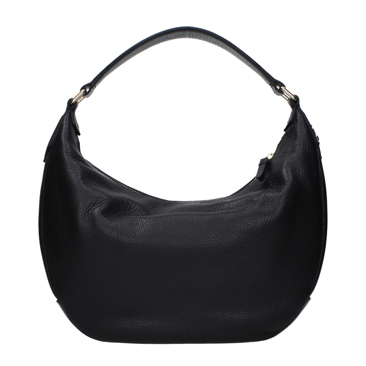 Jimmy Choo black leather shoulder bag with sleek design and silver hardware, featuring a spacious interior and adjustable strap.