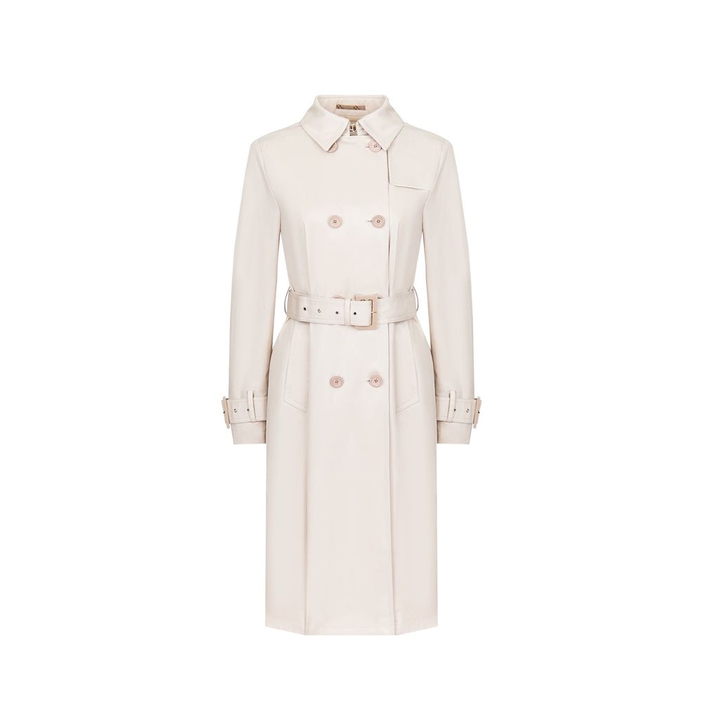 Herno White Cotton Coat Herno