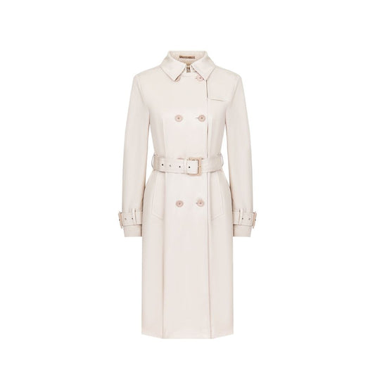 Herno White Cotton Coat Herno