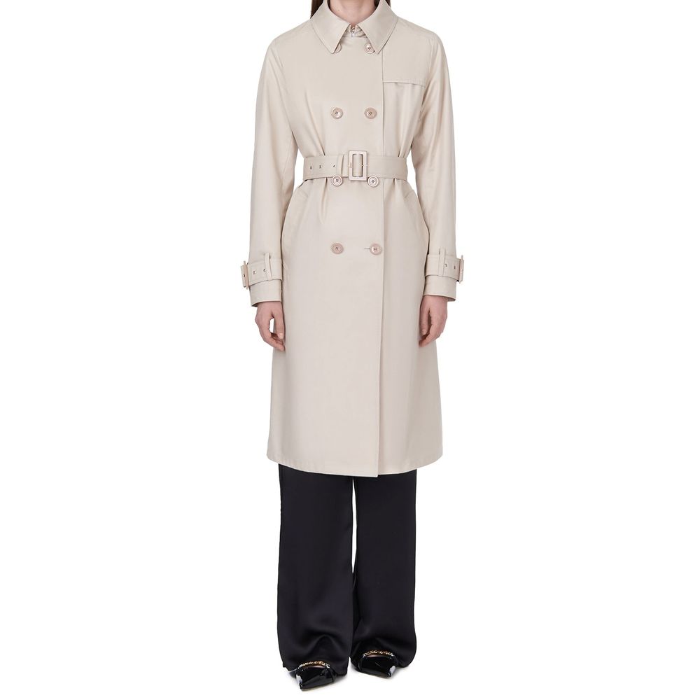 Herno White Cotton Coat Herno