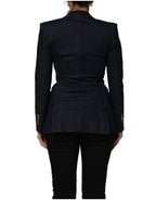 Dolce & Gabbana Blue Single-Breasted Denim Blazer Jacket - Eljoys Fashion 