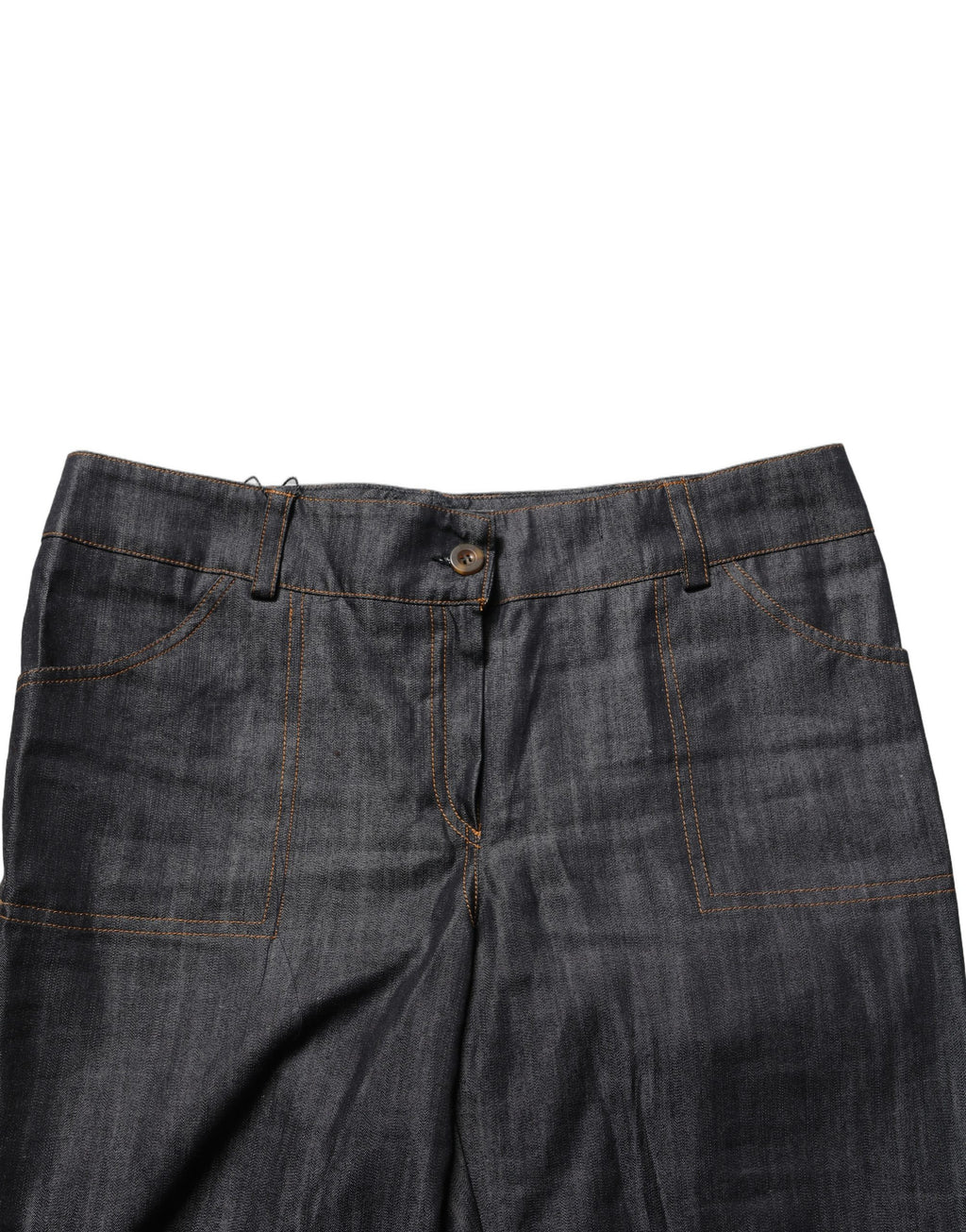 Black cotton mid-waist skinny denim jeans by BENCIVENGA, shown on a model, with a close-up of the fit and fabric texture.
