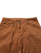 PLEIN SUD Brown Cotton Mid Waist Skinny Chino Pants