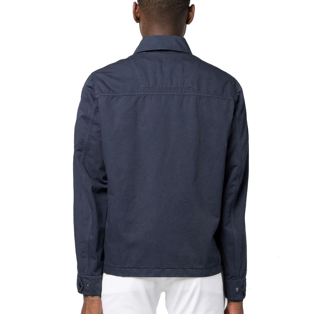 Herno Blue Cotton Coat Herno