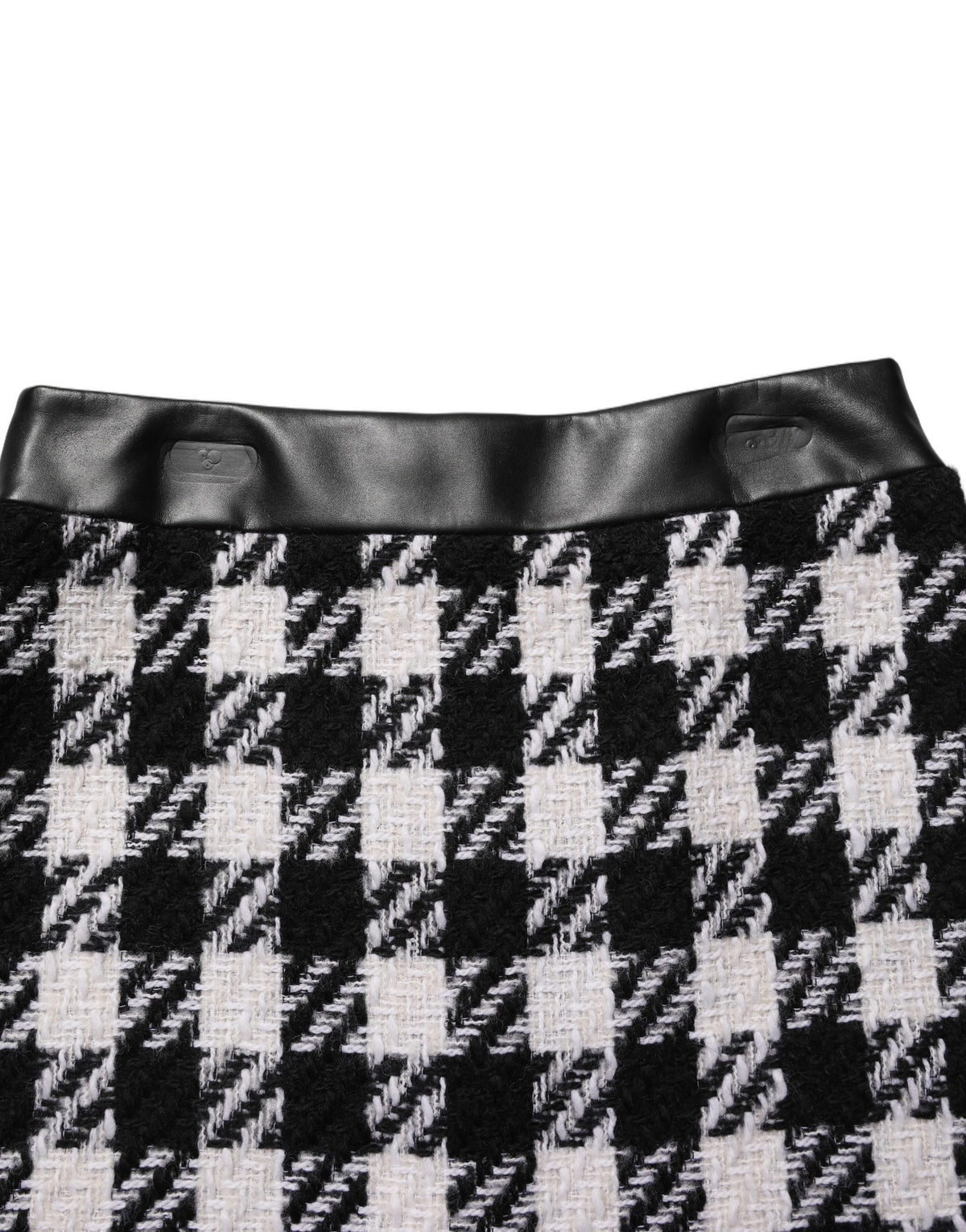 Dolce & Gabbana Black White Tweed Houndstooth Mini Skirt - Eljoys Fashion 