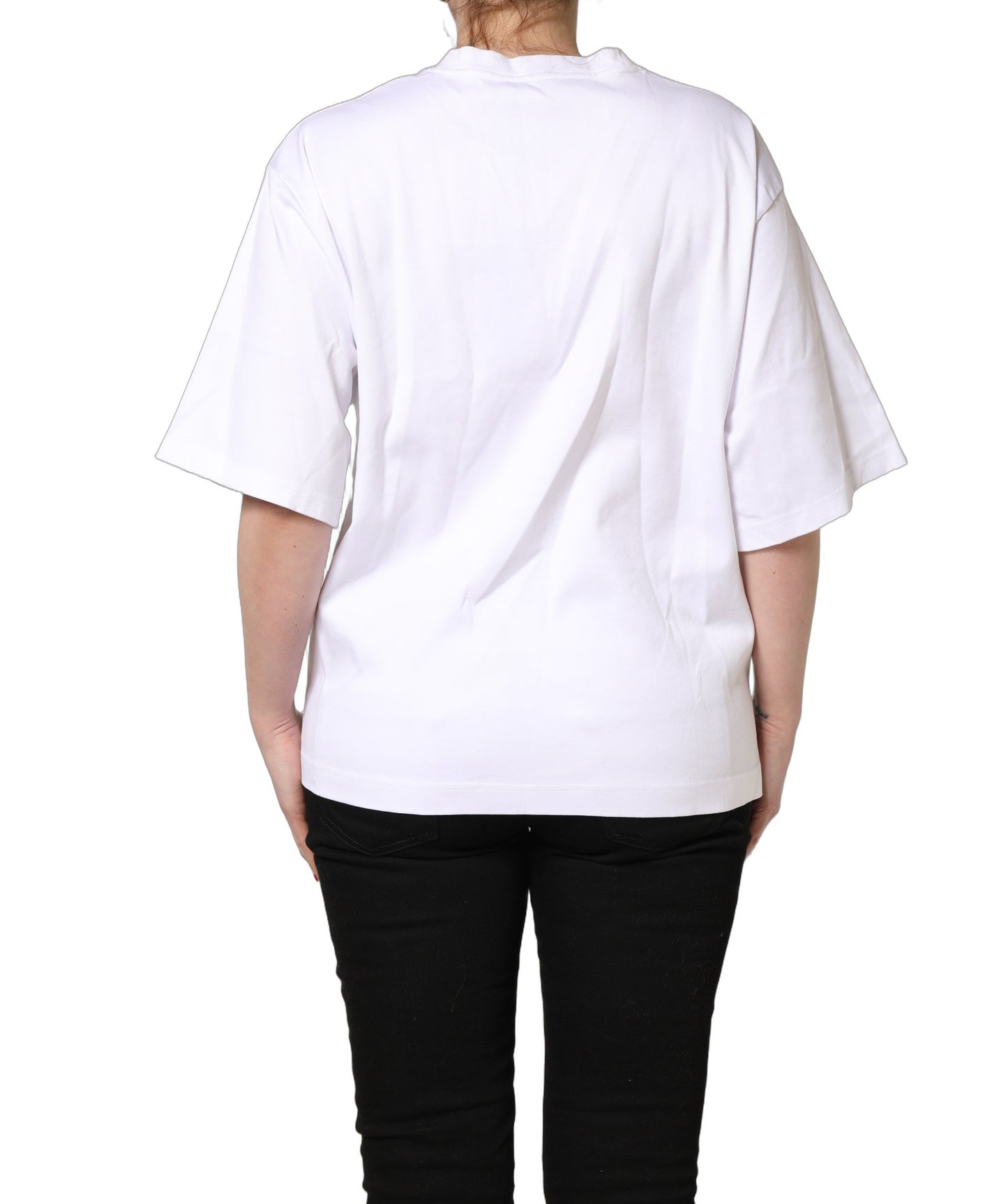 Dolce & Gabbana White I'm A Super Model Fan Print Jersey T-shirt Dolce & Gabbana