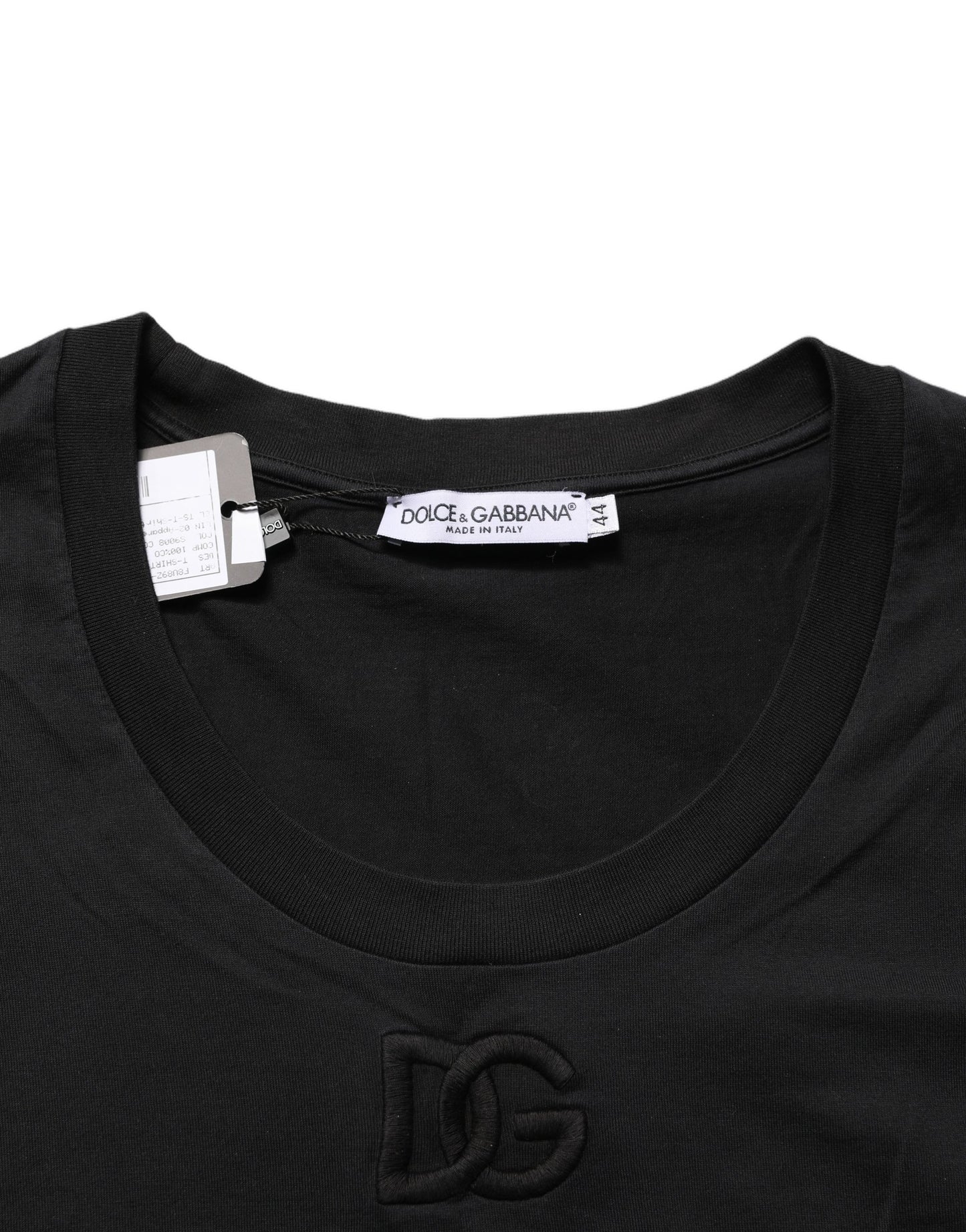 Dolce & Gabbana Black Cotton Short-Sleeve Crew Neck T-shirt Dolce & Gabbana