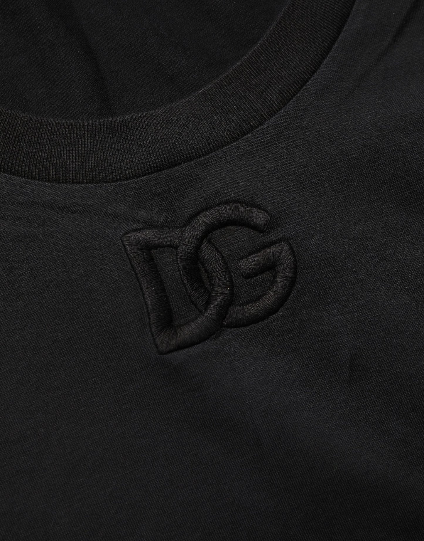 Dolce & Gabbana Black Cotton Short-Sleeve Crew Neck T-shirt Dolce & Gabbana