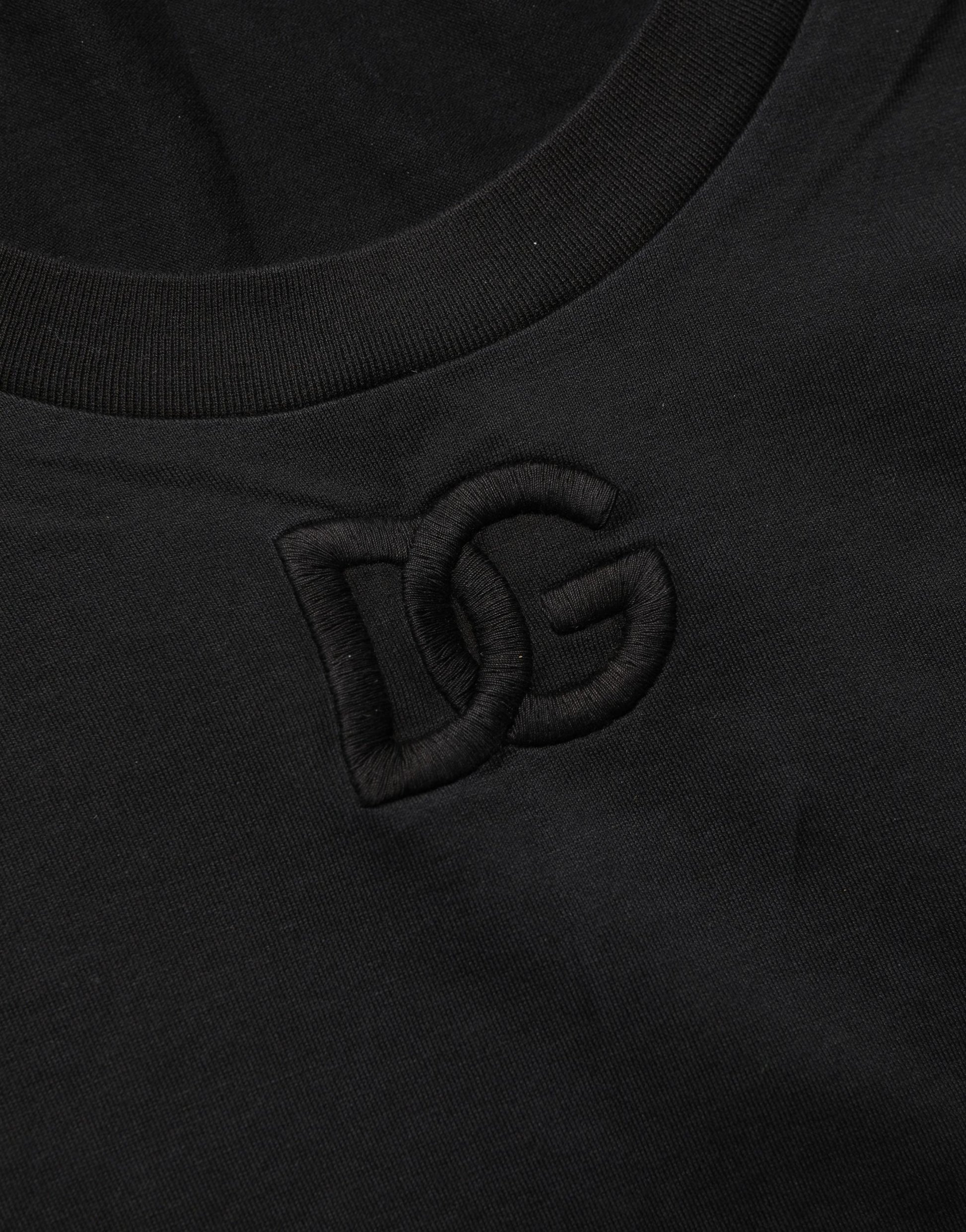 Dolce & Gabbana Black Cotton Short-Sleeve Crew Neck T-shirt Dolce & Gabbana