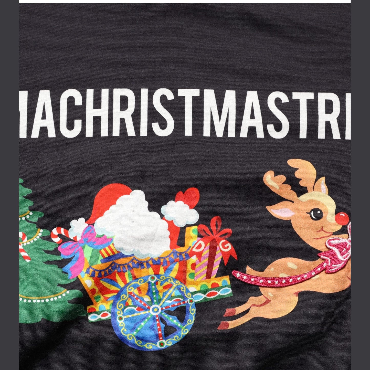 Dolce & Gabbana Black #IAMACHRISTMASTREE Print Cotton T-shirt Dolce & Gabbana