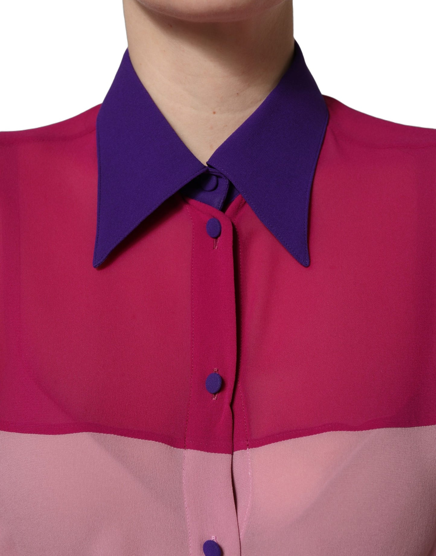 Dolce & Gabbana Multicolor Silk Patchwork Shirt Blouse Top Dolce & Gabbana