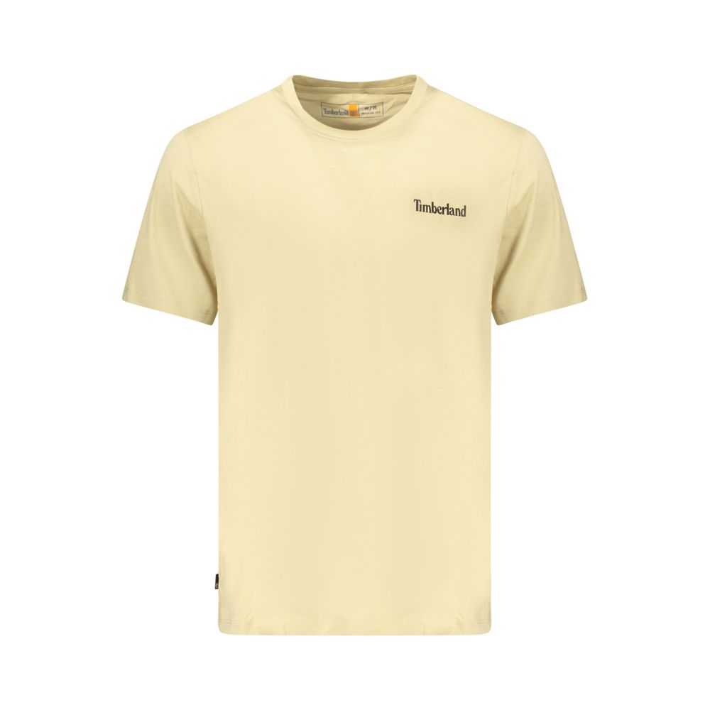 Timberland Beige Cotton Men's T-Shirt - Eljoys Fashion 