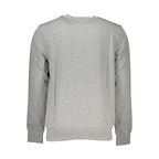 Gray North Sails men's cotton sweatshirt with crew neck and long sleeves, casual and comfortable for everyday wear.