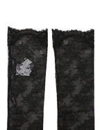 Dolce & Gabbana Black Floral Lace Nylon Stretch Knee Socks - Eljoys Fashion 