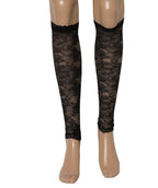 Dolce & Gabbana Black Floral Lace Nylon Stretch Knee Socks - Eljoys Fashion 